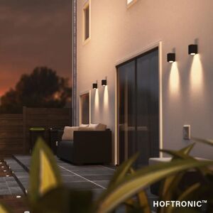 HOFTRONIC Marion - LED Wandlamp Zwart - Dimbaar - IP44 - Binnen/Buiten HOFTRONIC Marion - LED Wandlamp Zwart - Dimbaar - IP44 - Binnen/Buiten