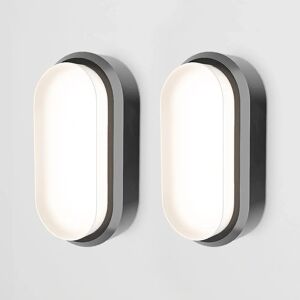 HOFTRONIC Set van 2 C-Series LED Plafondlamp Zwart IP54 12W HOFTRONIC Set van 2 C-Series LED Plafondlamp Zwart IP54 12W
