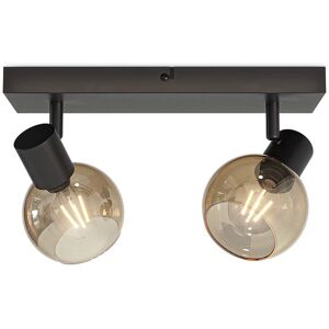 HOFTRONIC Glazen Plafondlamp - Amberkleurig - 2 Spots - E14 HOFTRONIC Glazen Plafondlamp - Amberkleurig - 2 Spots - E14