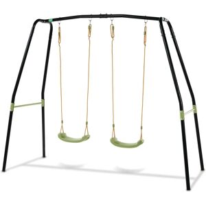 EXIT Ivy Dual Swing Set - Black with Green Seats - Garden Play Equipment EXIT Ivy Dual Swing Set - Black with Green Seats - Garden Play Equipment