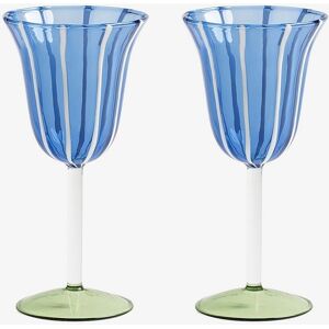 k amsterdam Eve Grønn Blå Håndlaget Borosilikatvinssett - Vin glass k amsterdam Eve Grønn Blå Håndlaget Borosilikatvinssett - Vin glass