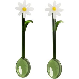 Set de Cuillères à Café Flora - Vert - Verre Borosilicaté - Publicité Set de Cuillères à Café Flora - Vert - Verre Borosilicaté - Publicité