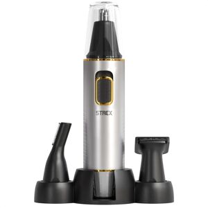 Ensemble de Tondeuse 3-en-1 Strex - Rechargeable & Étanche - Tondeuse Nez/Oreilles/Sourcils/Barbe - Hommes & Femmes - Publicité Ensemble de Tondeuse 3-en-1 Strex - Rechargeable & Étanche - Tondeuse Nez/Oreilles/Sourcils/Barbe - Hommes & Femmes - Publicité