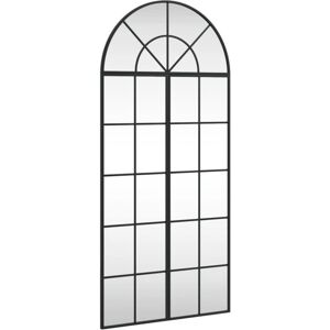 vidaXL Black Iron Wall Mirror 60x130cm vidaXL Black Iron Wall Mirror 60x130cm