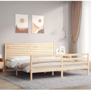 vidaXL Honey Brown 200x200 cm Bed Frame - Bed Type vidaXL Honey Brown 200x200 cm Bed Frame - Bed Type