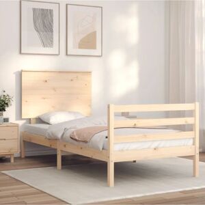 vidaXL Sengestel 100x200cm i massivt grantræ - Med hovedgærde vidaXL Sengestel 100x200cm i massivt grantræ - Med hovedgærde