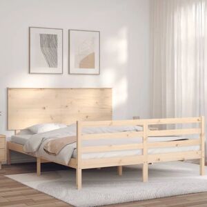 Vidaxl Bed Frame with Headboard 160x200cm Brown Vidaxl Bed Frame with Headboard 160x200cm Brown