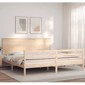 vidaXL Wooden Bed Frame 200x200cm - Rustic Design vidaXL Wooden Bed Frame 200x200cm - Rustic Design