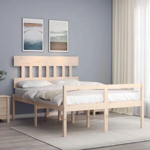 Maisonchic Pine Bed Frame with Storage - Senior 140x190 cm - Bed Maisonchic Pine Bed Frame with Storage - Senior 140x190 cm - Bed