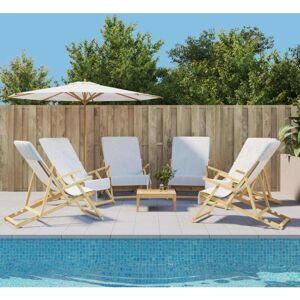 vidaXL White 6 pcs Beach Towels - Beach Towels vidaXL White 6 pcs Beach Towels - Beach Towels