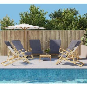 vidaXL Beach Towels 6 pcs Anthracite - Bath Towels for Beach & Travel vidaXL Beach Towels 6 pcs Anthracite - Bath Towels for Beach & Travel