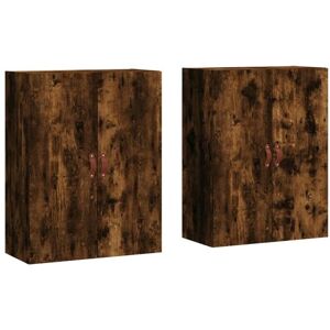 Vida XL Wall Cabinets - Smoked Oak - 2 pcs - 69.5x34x90 cm Vida XL Wall Cabinets - Smoked Oak - 2 pcs - 69.5x34x90 cm