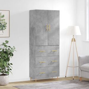 vidaXL Highboard Concrete Grey 69.5x34x180 cm Engineered Wood - Sideboard Storage Cabinet vidaXL Highboard Concrete Grey 69.5x34x180 cm Engineered Wood - Sideboard Storage Cabinet