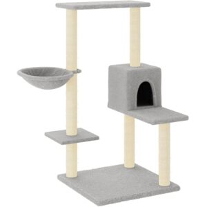 vidaXL Cat tree with sisal scratching posts 95 cm - light grey (172074) vidaXL Cat tree with sisal scratching posts 95 cm - light grey (172074)