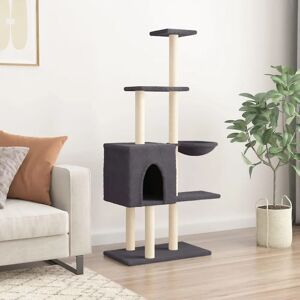 vidaXL Cat tree with sisal scratching posts 145 cm - dark grey (172096) vidaXL Cat tree with sisal scratching posts 145 cm - dark grey (172096)