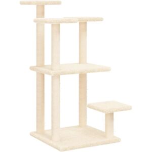 vidaXL Cat Scratching Post with lying areas cream 98.5cm vidaXL Cat Scratching Post with lying areas cream 98.5cm
