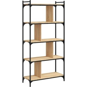 vidaXL Bookcase 5-Tier Sonoma Oak - Bookcase vidaXL Bookcase 5-Tier Sonoma Oak - Bookcase