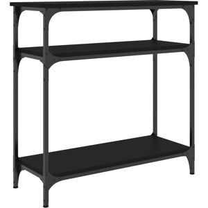 vidaXL Black Console Table 75x29x75 cm Engineered Wood - Console Table vidaXL Black Console Table 75x29x75 cm Engineered Wood - Console Table