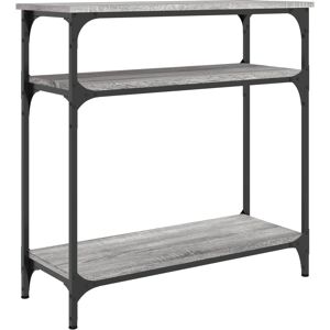 vidaXL Console Table Grey Sonoma 75x29x75 cm Engineered Wood - Console Table vidaXL Console Table Grey Sonoma 75x29x75 cm Engineered Wood - Console Table