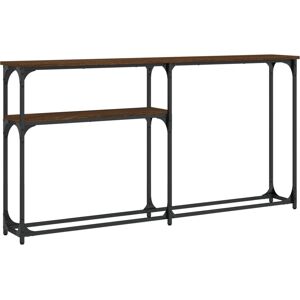 vidaXL 834099 Brauner Eichen-Konsolend-Tisch - Beistelltisch vidaXL 834099 Brauner Eichen-Konsolend-Tisch - Beistelltisch