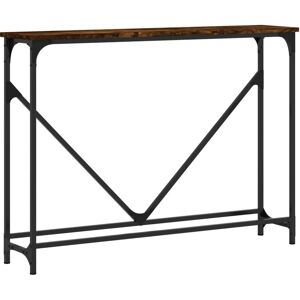 vidaXL Console Table Smoked Oak - Engineered Wood - 102x22.5x75 cm - Brown - Console Table vidaXL Console Table Smoked Oak - Engineered Wood - 102x22.5x75 cm - Brown - Console Table