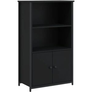 vidaXL Black Highboard 62x32x103.5 cm Engineered Wood - Sideboard vidaXL Black Highboard 62x32x103.5 cm Engineered Wood - Sideboard