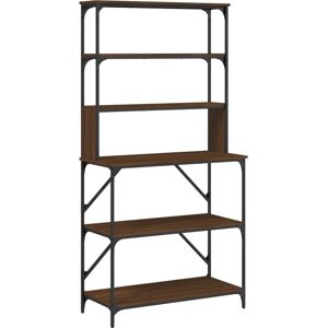 Scaffale da panettiere 6 livelli rovere marrone - vidaXL Scaffale da panettiere 6 livelli rovere marrone - vidaXL