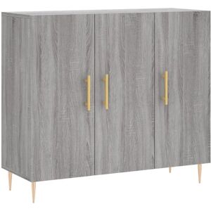 vidaXL Grey Sonoma Sideboard - 90x34x80 cm Storage Cabinet vidaXL Grey Sonoma Sideboard - 90x34x80 cm Storage Cabinet