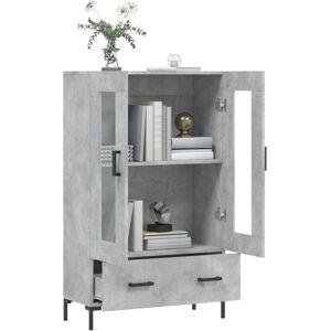 vidaXL Grey Concrete Highboard 69.5x31x115 cm Engineered Wood - Highboard vidaXL Grey Concrete Highboard 69.5x31x115 cm Engineered Wood - Highboard