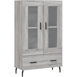 vidaXL Grey Sonoma Highboard - Modern Sideboard 115cm vidaXL Grey Sonoma Highboard - Modern Sideboard 115cm