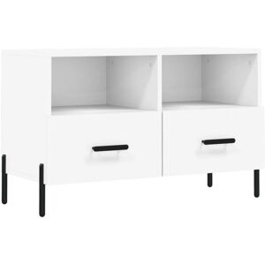 vidaXL White TV Cabinet 80x36x50 cm Engineered Wood - TV Cabinet vidaXL White TV Cabinet 80x36x50 cm Engineered Wood - TV Cabinet