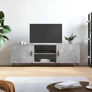 vidaXL Concrete Grey 150x30x50cm Engineered Wood TV Cabinet - TV Unit vidaXL Concrete Grey 150x30x50cm Engineered Wood TV Cabinet - TV Unit