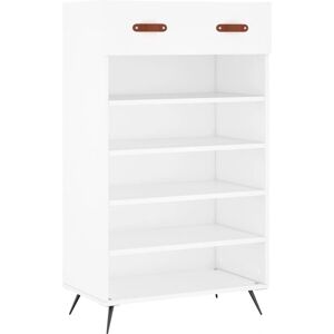 vidaXL Shoe Cabinet White 60x35x105 cm Engineered Wood - Shoe Storage Unit vidaXL Shoe Cabinet White 60x35x105 cm Engineered Wood - Shoe Storage Unit