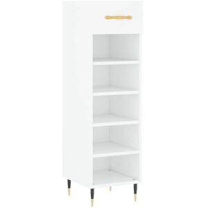 vidaXL White Engineered Wood Shoe Cabinet - Shoe Storage Rack vidaXL White Engineered Wood Shoe Cabinet - Shoe Storage Rack