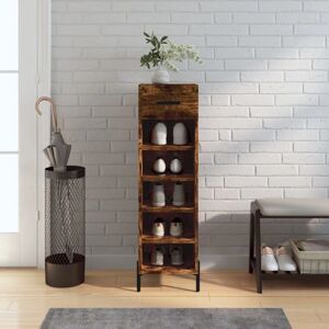 vidaXL Smoked Oak Shoe Cabinet - Shoe Storage Shelf - Shoe Rack - Shoe Cabinet vidaXL Smoked Oak Shoe Cabinet - Shoe Storage Shelf - Shoe Rack - Shoe Cabinet