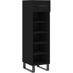 vidaXL Black Shoe Cabinet - 30x35x105 cm Storage Shelf vidaXL Black Shoe Cabinet - 30x35x105 cm Storage Shelf
