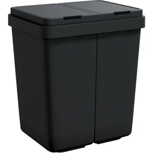 vidaXL Duo Waste Bin - 2x25L - Waste Recycling Bin vidaXL Duo Waste Bin - 2x25L - Waste Recycling Bin