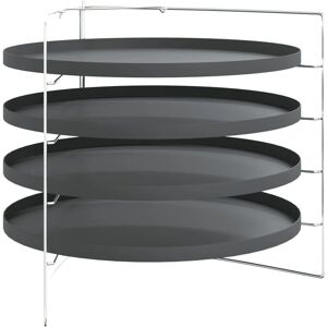 vidaXL Steel Pizza Pan Set - 4 pcs, 28cm, Non-stick, Black vidaXL Steel Pizza Pan Set - 4 pcs, 28cm, Non-stick, Black