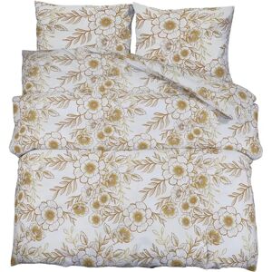 vidaXL White Brown Duvet Cover Set 260x220cm + 50x75cm - Duvet Cover Set vidaXL White Brown Duvet Cover Set 260x220cm + 50x75cm - Duvet Cover Set