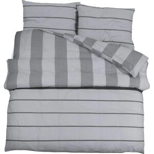 vidaXL Light Grey Cotton Duvet Cover Set - Bedding Set vidaXL Light Grey Cotton Duvet Cover Set - Bedding Set