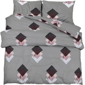 vidaXL Duvet Cover Set Grey Multicolour - Duvet Cover Set vidaXL Duvet Cover Set Grey Multicolour - Duvet Cover Set
