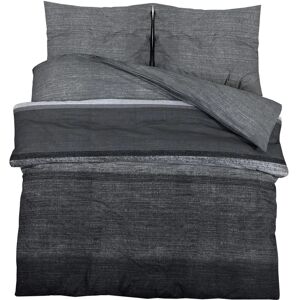 vidaXL Duvet Cover Set Dark Grey 240x220 cm Cotton vidaXL Duvet Cover Set Dark Grey 240x220 cm Cotton