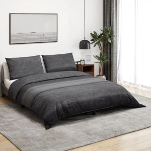 vidaXL 1/2x Duvet Cover - Bedding Set - Cotton - Dark Grey vidaXL 1/2x Duvet Cover - Bedding Set - Cotton - Dark Grey