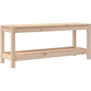 vidaXL Garden Bench - Natural Pine - 108x35x45 cm - Garden Bench vidaXL Garden Bench - Natural Pine - 108x35x45 cm - Garden Bench