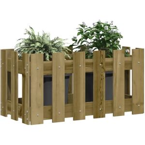 vidaXL Pine Wood Slatted Garden Planter 60x30x30 cm - Garden Planter vidaXL Pine Wood Slatted Garden Planter 60x30x30 cm - Garden Planter
