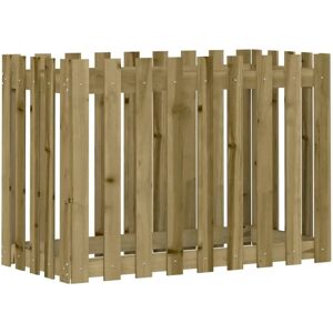 vidaXL Raised Bed Picket Fence Design - Garden Planter 100x50x70 cm vidaXL Raised Bed Picket Fence Design - Garden Planter 100x50x70 cm