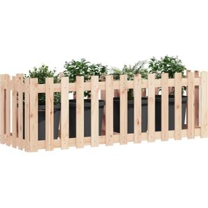 vidaXL Raised Garden Bed Picket Fence - 150x50x50 cm Solid Wood vidaXL Raised Garden Bed Picket Fence - 150x50x50 cm Solid Wood