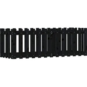 vidaXL Black Wooden Raised Bed 150x50x50 cm - Garden Planter vidaXL Black Wooden Raised Bed 150x50x50 cm - Garden Planter