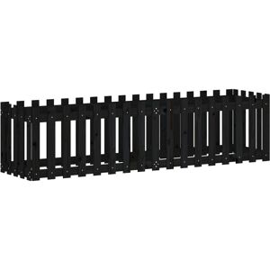 vidaXL Black Pine Garden Raised Bed 200x50x50cm - Garden Type vidaXL Black Pine Garden Raised Bed 200x50x50cm - Garden Type