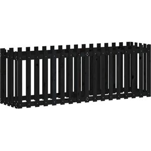 vidaXL Garden Raised Bed with Fence - Black, 200x50x70cm vidaXL Garden Raised Bed with Fence - Black, 200x50x70cm